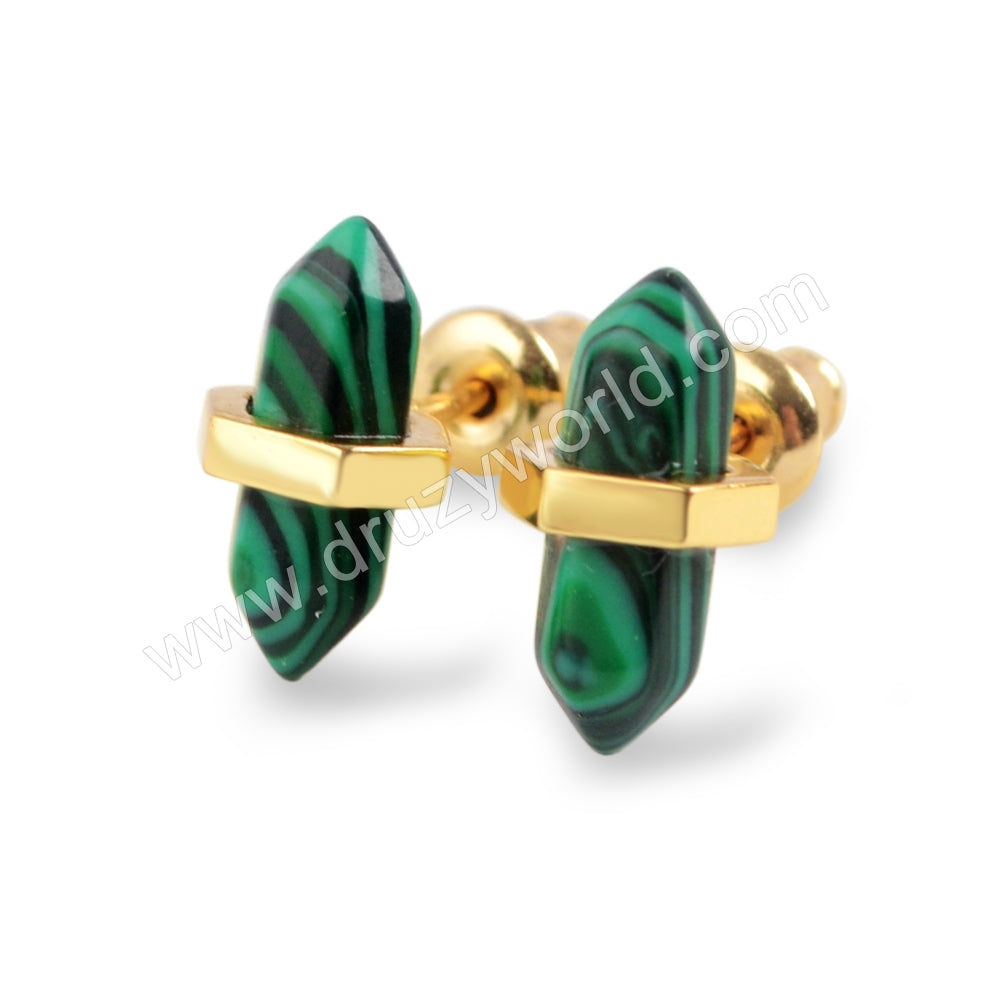 Malachite Studs For Women And Girls