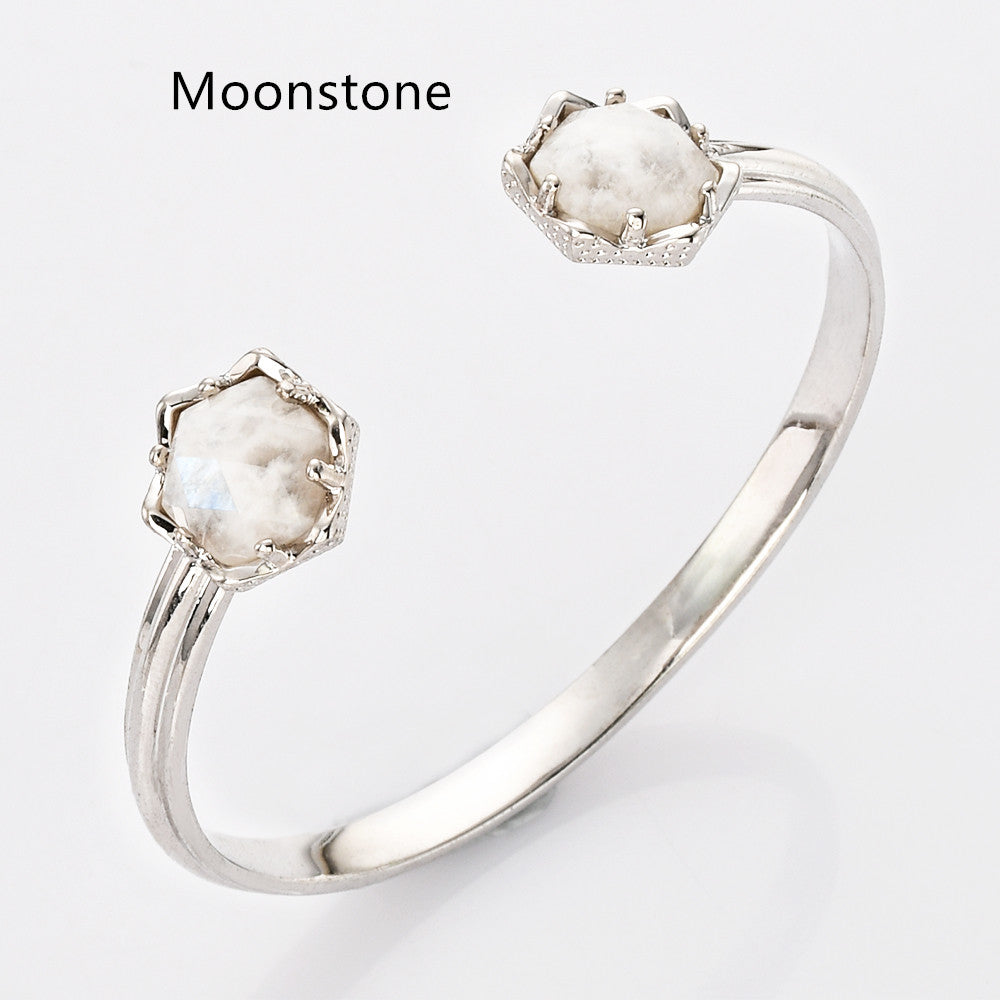 silver moonstone bracelet 