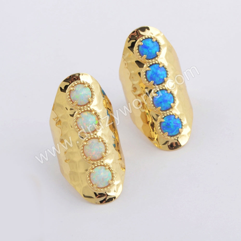 Gold Plated Ring,Opal Ring Band