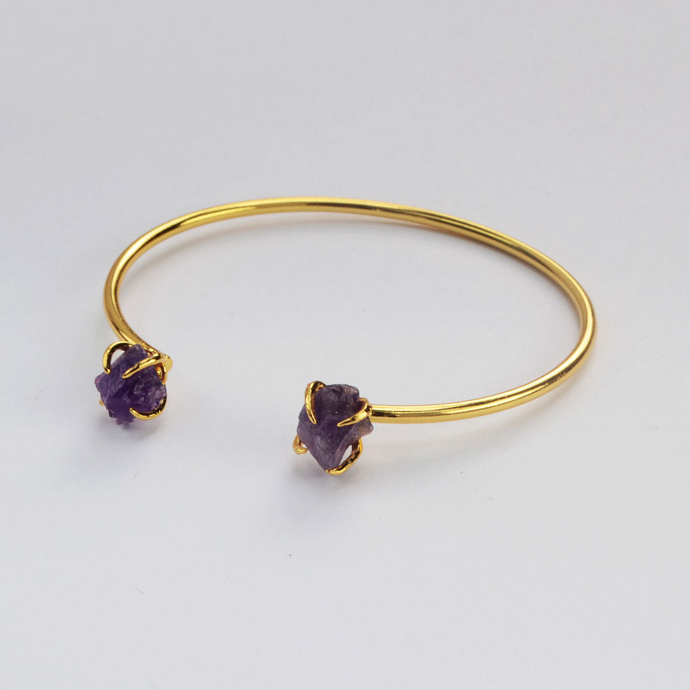 amethyst bracelet amethyst cuff amethyst jewelry crystal bracelet gift for woman