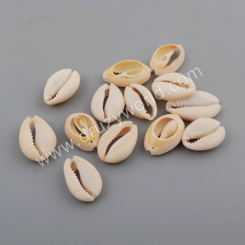 Cowrie Shell Fossil Side Drilled Beads G1759