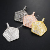 CZ Cubic Zirconia Delicate Pentagon Pendant WX110