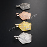 CZ Cubic Zirconia Delicate Pentagon Pendant WX110