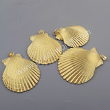 Scallop Fan Shell Pendant Fashion Jewelry For Necklace Silver Plated S1760