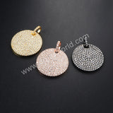 CZ Cubic Zirconia 25mm Round Pendant WX112