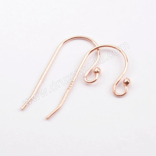 5 Pairs of Sterling Silver Earring Hooks, 925 Silver Earring Wire Findings PJ153