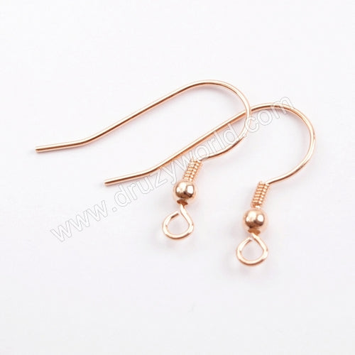  5 Pairs of Sterling Silver Earring Hooks, 925 Silver Ear Wire Findings, For Jewelry Making DIY Earrings Supplies PJ154