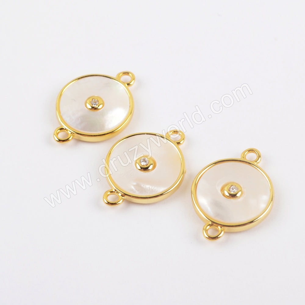 Gold Plated Natural Shell Connector WX1284