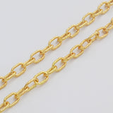 16 Feet Gold Plated Brass Oval Link Chain, Paper Clip Chain, For Necklace Bracelet Jewelry Making, Wholesale Supply PJ506