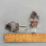 White Quartz  Amethyst Connector WX1879