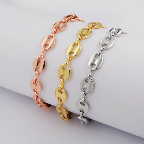 Wholesale Gold Plated Metal Slice Finished Bracelet PJ413-G