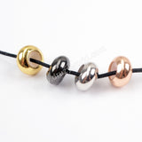 50 pcs Wholesale Slider Clasps Round Beads With Rubber PJ086