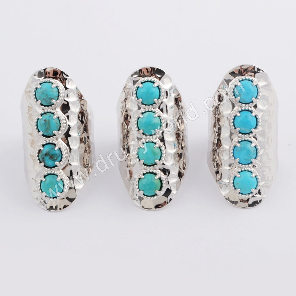 Turquoise Ring Silver Plated