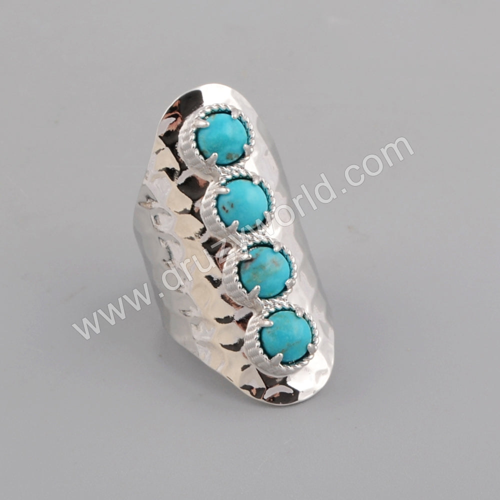 Band Turquoise Ring Silver