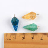 Tiny Amethyst Labradorite Amazone Stones Charm WX1551