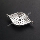 CZ Cubic Zirconia Evil Eye Connector WX119