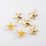 10pieces CZ Micro Pave Charm Making Jewelry Supply 14K Gold Plated Brass PJ439