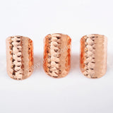 Gold Plated Open Band Ring Blank Ring With Decorative Pattern PJ029-G