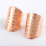 Gold Plated Open Band Ring Blank Ring With Decorative Pattern PJ029-G