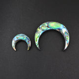 Crescent Abalone Shell Beads, Natural Abalone Moon Beads WX075