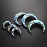 Crescent Abalone Shell Beads, Natural Abalone Moon Beads WX075