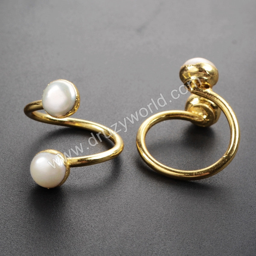 Natural Pearl Wrap Ring,Pearl Jewelry