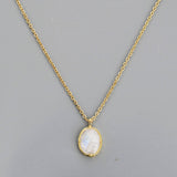 Oval Gold Plated Faceted Multi Natural Stones Charm Pendant, For Jewelry Making ZG0478