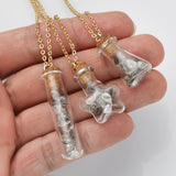 16" Raw Herkimer Diamond Bottle Necklace Healing Crystal Jewelry G2097