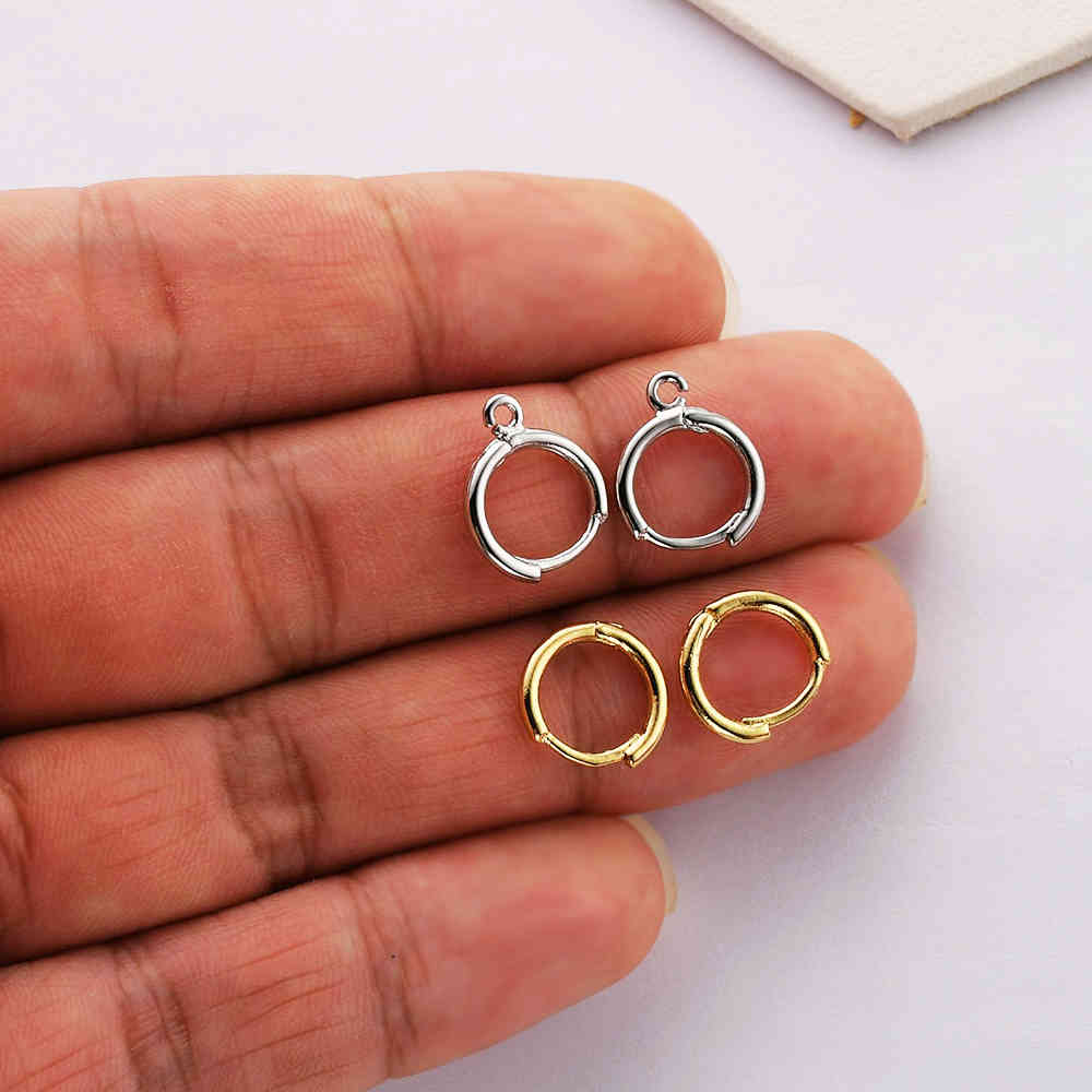 Round Gold/Silver Plated Brass Earring Wire Charm Making Jewelry Supply WX2055 ear wire earring finding earring hook earing wire