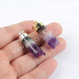 Natural Amethyst Pendant Gold Plated WX1505