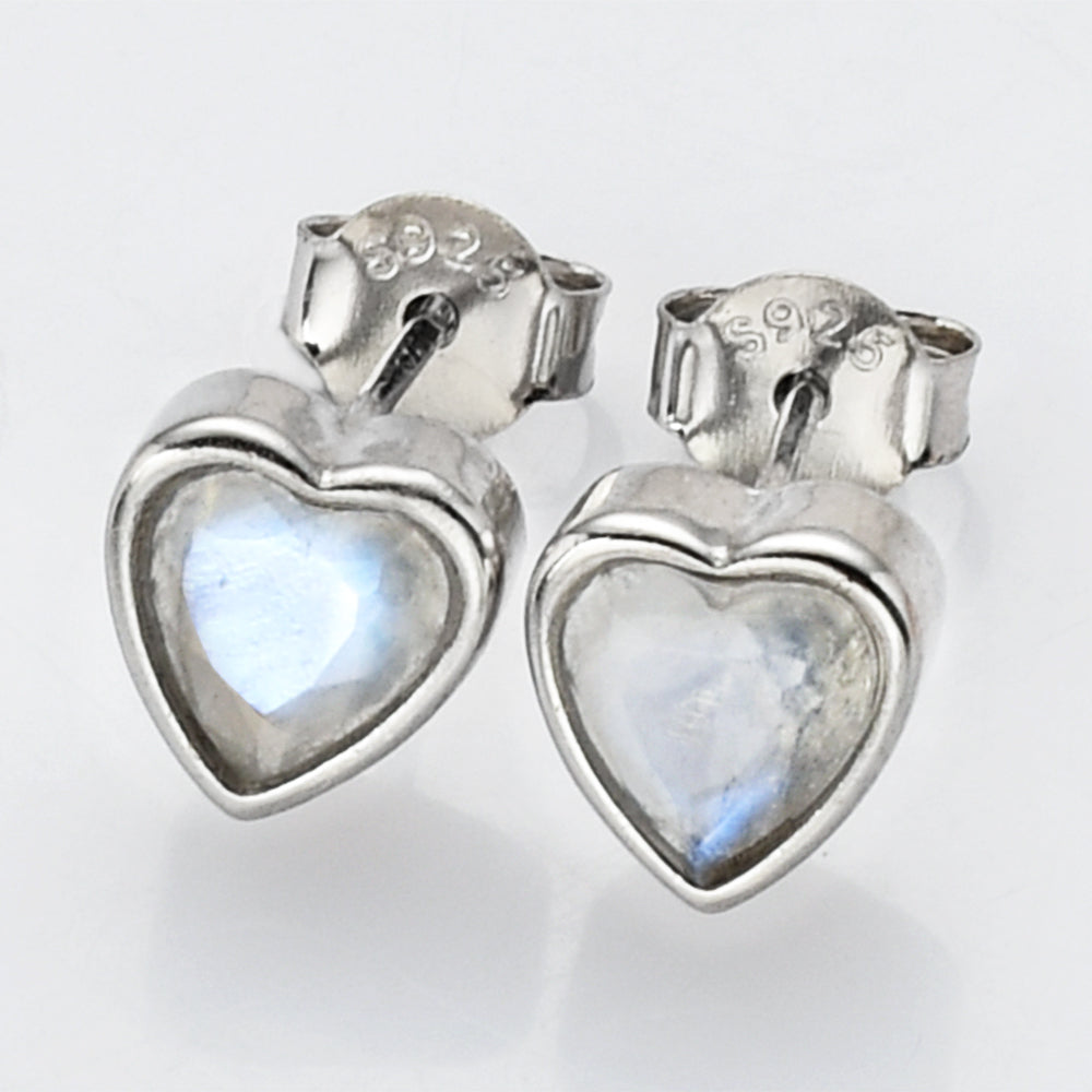 sterling silver moonstone earrings