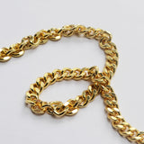 16 Feet Gold Plated Brass Thick Cable Chain, For Necklace Bracelet Jewelry Making, Wholesale Supply PJ489