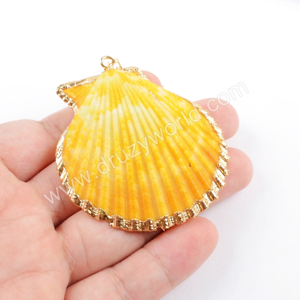 Gold Plated Rainbow Scallops Pendant G1696