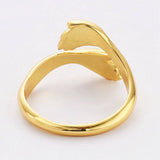 Adjustable Gold Plated Brass Love Hug Ring Hand Ring Open Ring WX2059