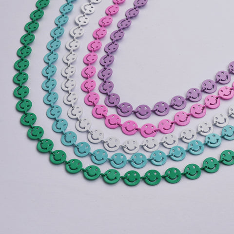 5m of Rainbow Smiling Face Chain PJ515