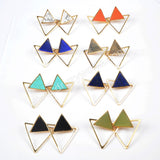 Triangle Dual Purpose Stud Earrings WX223