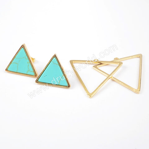 Triangle Dual Purpose Stud Earrings WX223