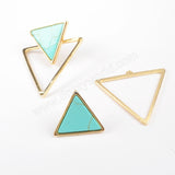 Triangle Dual Purpose Stud Earrings WX223