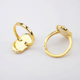 Natural Shell Ring Gold Plated Long Oval Shell Rings WX1420