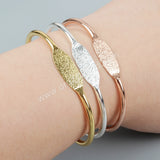 Short Blank Bangle Setting, Gold/Silver/Rose Gold Plated Brass Cuff Bracelets, For Jewelry Making, Wholesale Supply PJ068