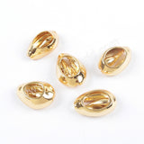 Full Gold Plated Cowrie Shell Bead Undrilled G1691