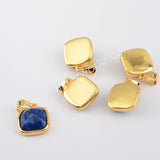 Natural Multi-kind Stones Gemstone Pendant Charm Gold Plated WX1292