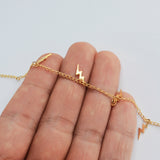 16 Feet Gold Plated Brass Lightning Chain, Skinny Chain, For Necklace Bracelet Jewelry Making, Wholesale Supply PJ510