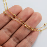 16 Feet Gold Plated Brass Ball Chain, 3mm Ball Bead Cable Chain, For Necklace Bracelet Jewelry Making, Wholesale Supply PJ497