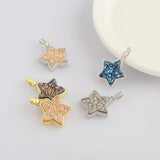 Gold/Silver Star Natural Druzy Pendant WX1825