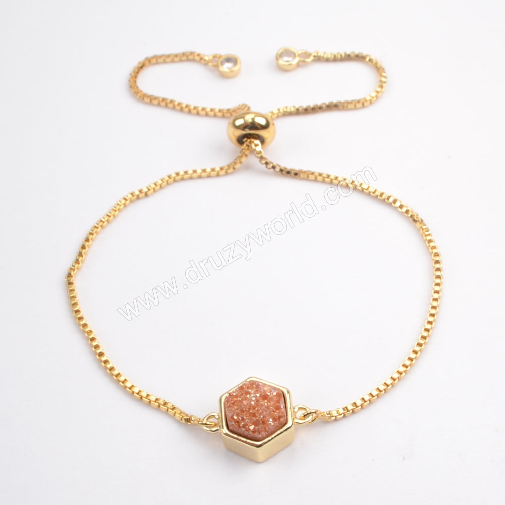 Hexgaon Rose Gold Bracelet