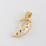 CZ Micro Pave Metal Pendant Charm Making Jewelry WX1311