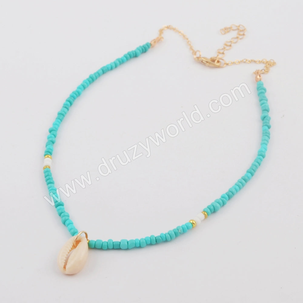 Cowrie Shell Freedom Beads Chocker WX1079