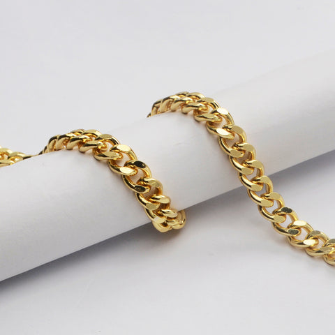 16 Feet Gold Plated Brass Thick Cable Chain, For Necklace Bracelet Jewelry Making, Wholesale Supply PJ489