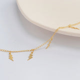 16 Feet Gold Plated Brass Lightning Chain, Skinny Chain, For Necklace Bracelet Jewelry Making, Wholesale Supply PJ510